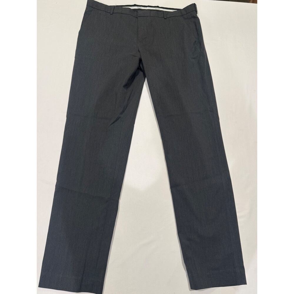Perry Ellis Mens dress pants very slim stretch 36x32 Gray
